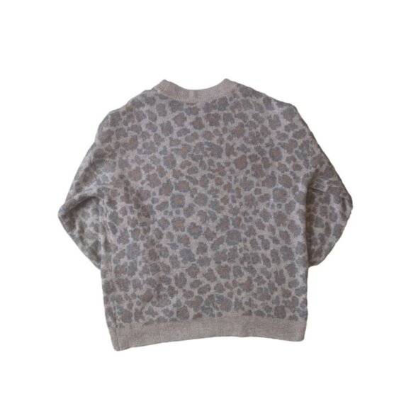 Abercrombie and Fitch Leopard Print Tight Knit Pullover Sweater Women's X-Large - Picture 2 of 12